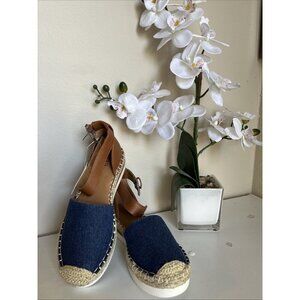 ANA A New Approach Blue Perforated Espadrille Sandals – Size 7 – NEW with Tags
